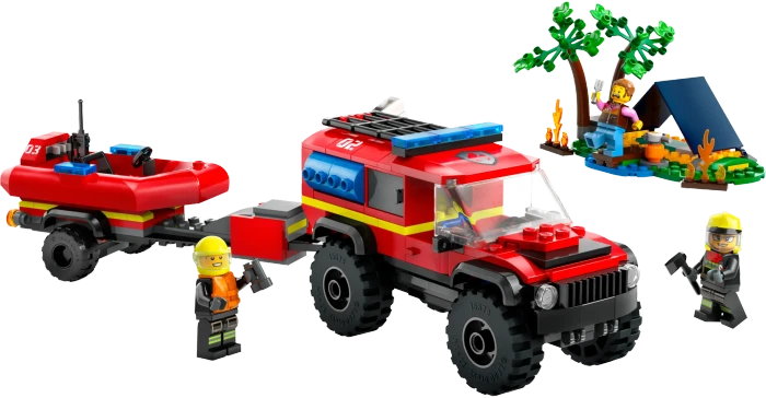 LEGO City - Feuerwehrgeländewagen mit Rettungsboot