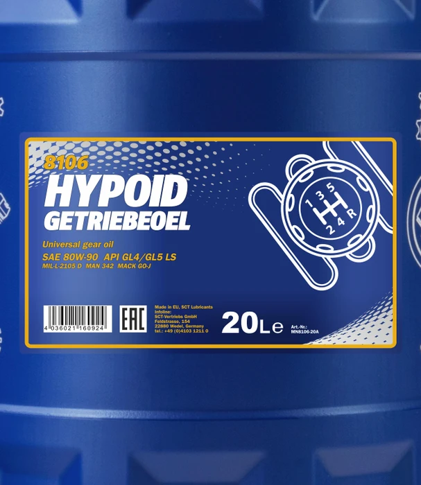 Mannol Hypoid Getriebeöl 80W-90 20l