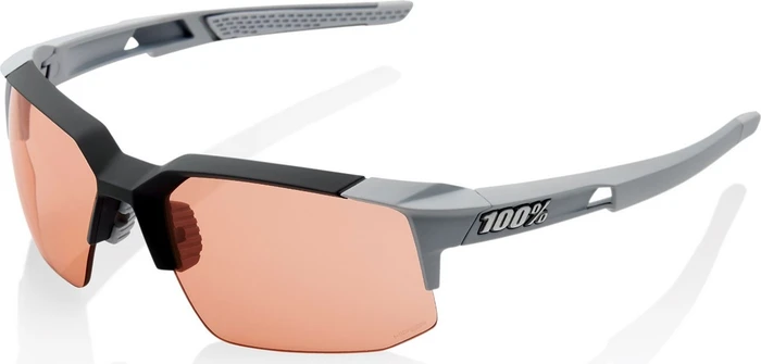 100% Speedcoupe matte white/hiper blue multilayer mirror lens