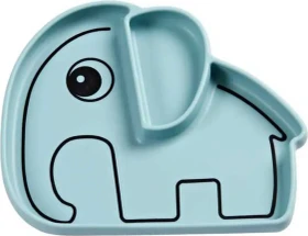 Done by Deer Stick & Stay Kinderteller Elefant Elphee blau