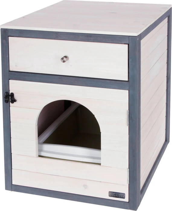 Kerbl Katzenschrank Ida, weiß/blau