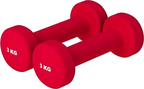 Gorilla Sports Hexagon Neopren Kurzhantel 2x 3kg
