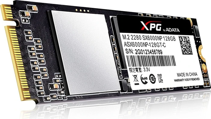 ADATA XPG SX6000 128GB, M.2 2280 / M-Key / PCIe 3.0 x2, Kühlkörper