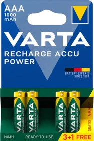 Varta Recharge Accu Power Micro AAA NiMH 1000mAh, 4er-Pack