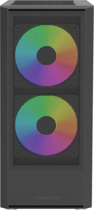 Montech X2 Plus, schwarz, Glasfenster