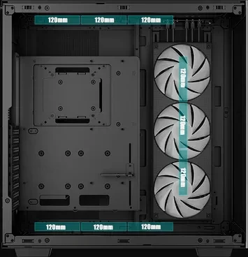 DeepCool CH780 BK, schwarz, Glasfenster