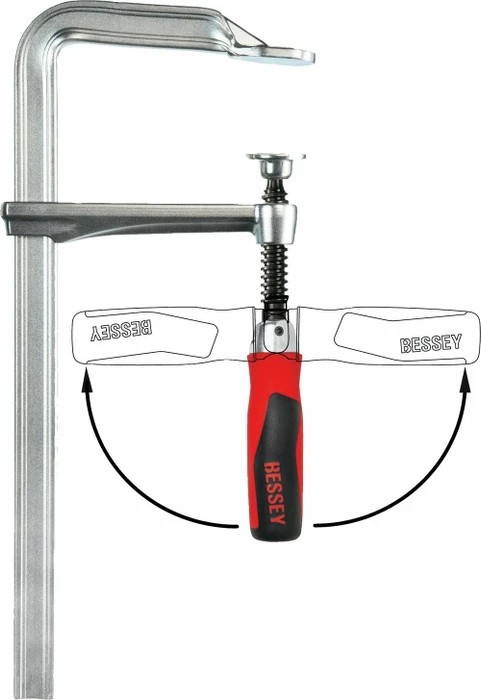 Bessey GZ60-12KG Ganzstahl-Schraubzwinge, 600/120mm