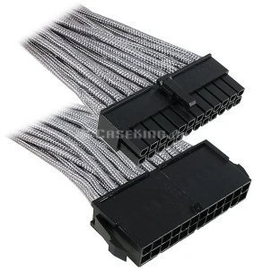 BitFenix Alchemy 24-Pin ATX Verlängerung 30cm, sleeved silber