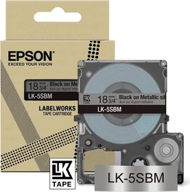 Epson LK-5SBM Beschriftungsband, 18mm, schwarz/silber