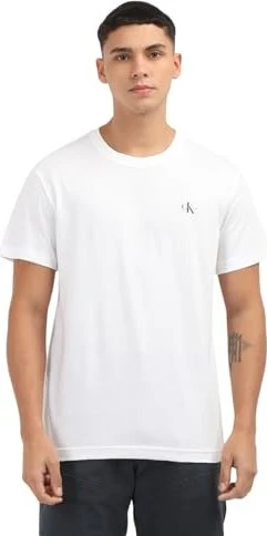 Calvin Klein Baumwoll 2er-Pack T-Shirt kurzarm bright white (Herren)