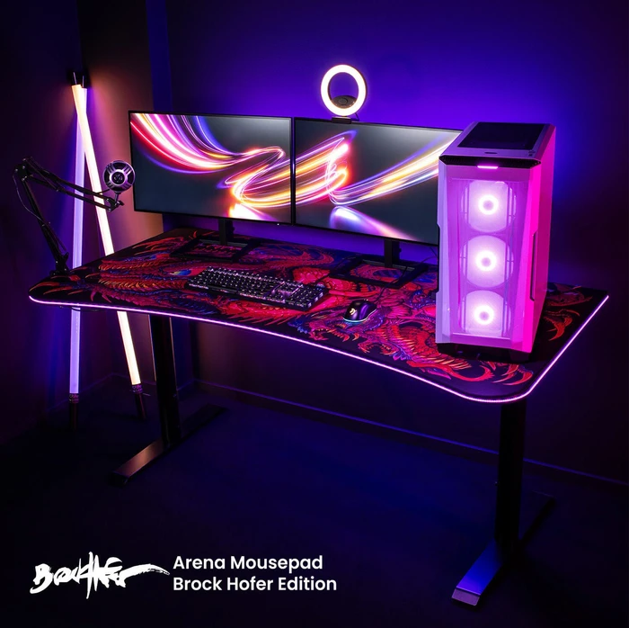 Arozzi Arena Gaming Desk Schreibtisch 160x82cm Crawling Chaos