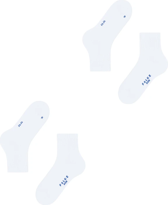 Falke Run Rib Socken weiß, 2 Paare