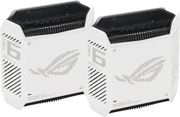 ASUS ROG Rapture GT6, AX10000, weiß, Router und Repeater Set, 2er-Bundle