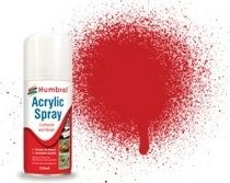 Humbrol Acrylic Spray Paint 220 italian racing red gloss, 150ml