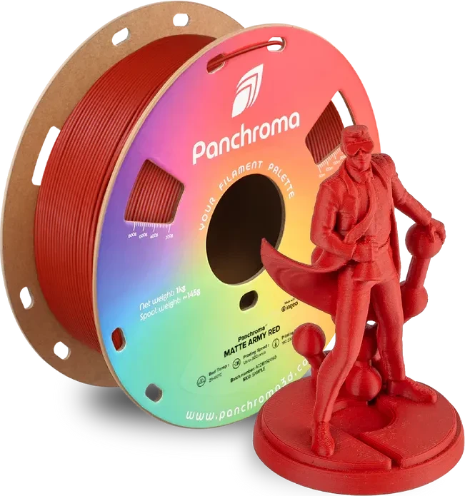 Polymaker Panchroma PLA matt, Army Red, Spule, 1.75mm, 1.00kg