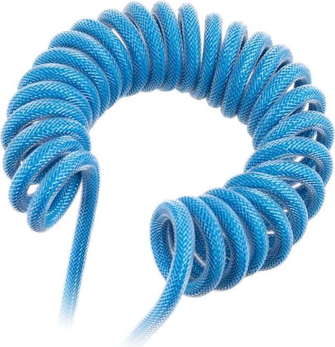 Ducky Premicord Spiralkabel USB-C auf USB-A, Tastaturkabel (Spiral-Textilkabel), 1.8m, Bon Voyage