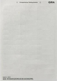 Gira Beschriftungsbögen 62x18mm