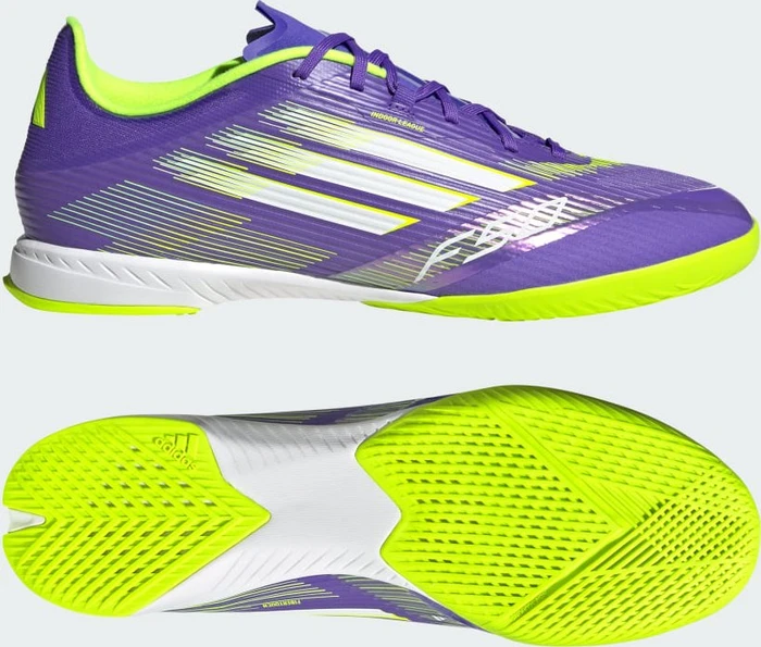 adidas F50 League IN purple rush/cloud white/lucid lemon