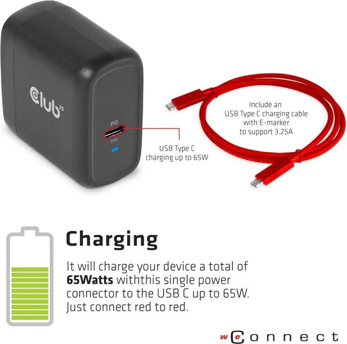 Club 3D Triple Display Dynamic PD Charging Dock 65W, USB-C 3.0 [Buchse]