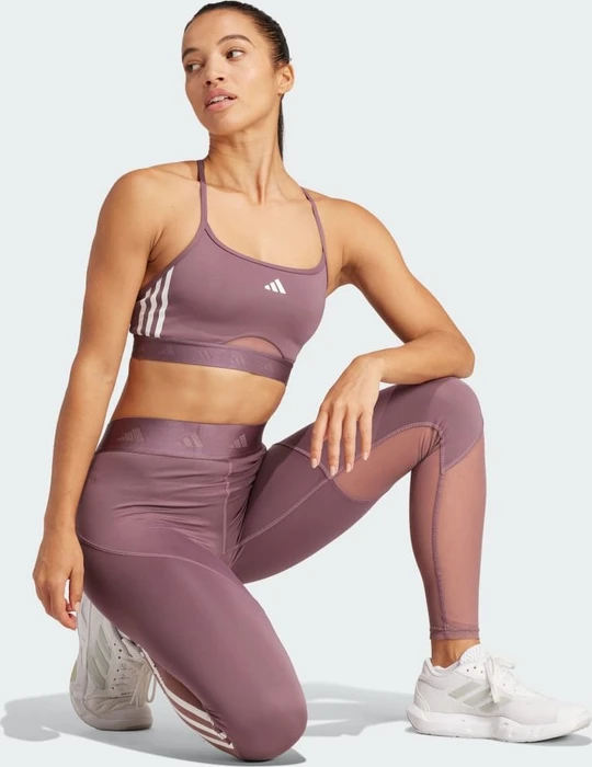adidas Hyperglam Full-Length Hose lang shadow fig/white (Damen)