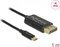 DeLOCK USB-C [Stecker] auf DisplayPort 1.2 [Stecker] Kabel 4K 60Hz schwarz, mit Nylongeflecht, 1m Vorschaubild