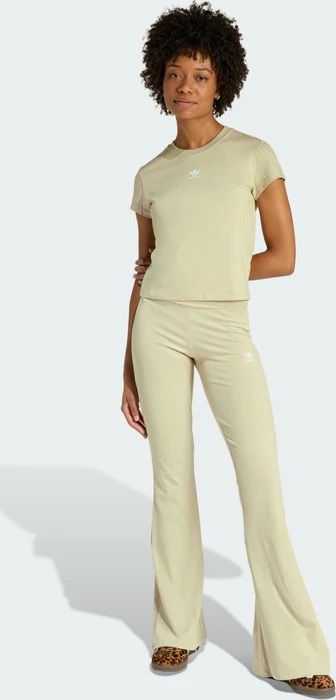 adidas Essentials Slim T-Shirt kurzarm stone khaki (Damen)