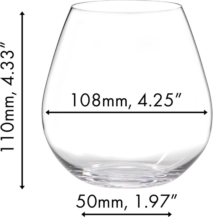 Riedel The O Wine Tumbler Pinot/Nebbiologlas, 2 Stück