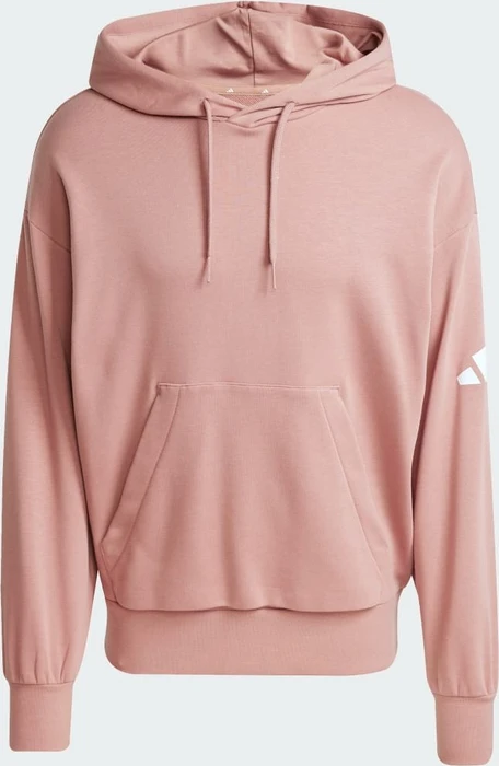 adidas Essentials Loose-Fit 3-Streifen Logo French Terry Hoodie warm clay/white (Herren)