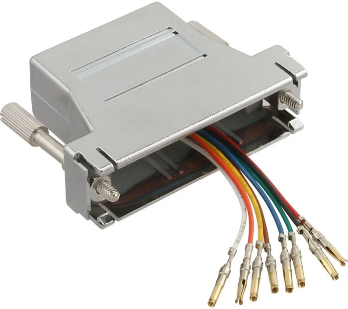 InLine 25-Pin Sub D Buchse auf RJ-45 Buchse, Metalldapter