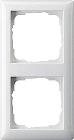 Gira Standard 55 Abdeckrahmen 2fach, reinweiß seidenmatt