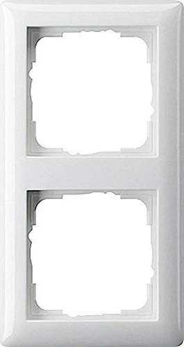 Gira Standard 55 Abdeckrahmen 2fach, reinweiß seidenmatt