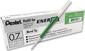 Pentel EnerGel Roller Pen LR7-KX Tintenrollermine 0.35mm (0.7mm Ball) hellgrün, 12er-Pack