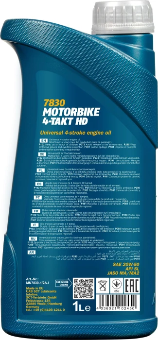 Mannol Motorbike 4-Takt HD API SL 20W-50 1l