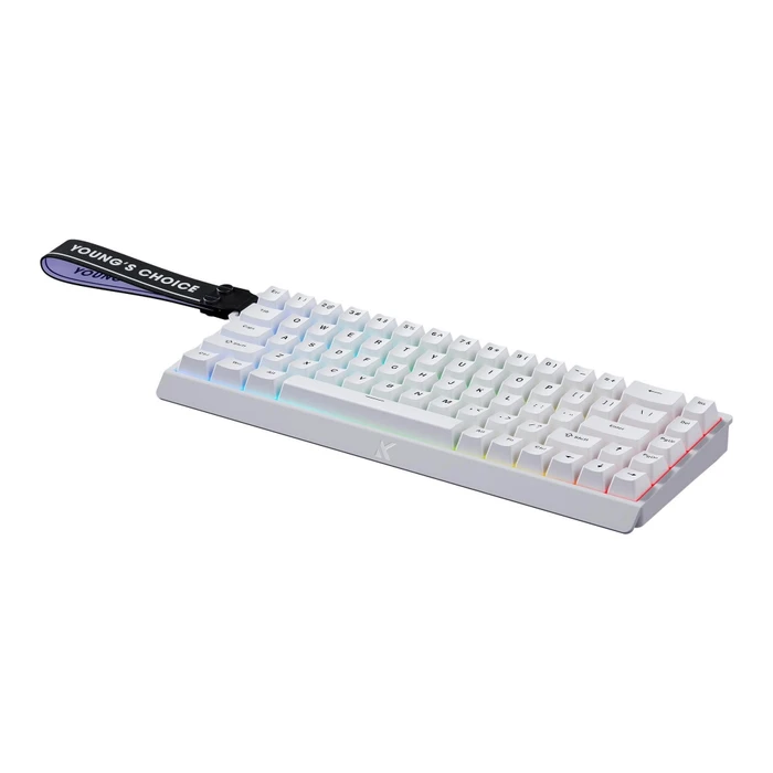 Mchose Ace 68 HE Gaming Keyboard, White Topographic, LEDs RGB, Dragon Lord Magnetic, USB, US