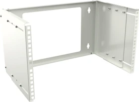 Lanview by Logon 19" Open Frame Rack 6HE, Wandmontage, tiefenverstellbar, weiß, 430mm tief