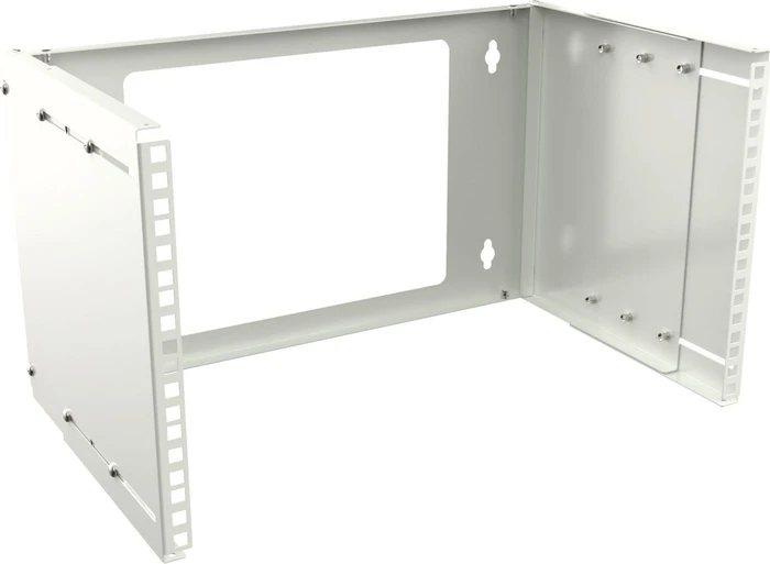 Lanview by Logon 19" Open Frame Rack 6HE, Wandmontage, tiefenverstellbar, weiß, 430mm tief