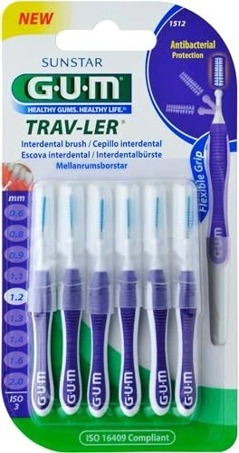 Sunstar Gum TRAV-LER Interdentalbürste Kerzenform 1.2mm violett, 6 Stück
