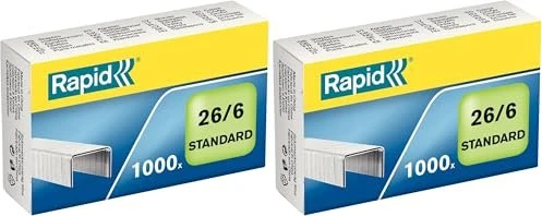 Rapid Heftklammern, 26/6, verzinkt, 1000 Stück