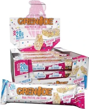 Grenade Protein Bar Birthday Cake 720g (12x 60g)