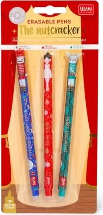 Legami The Nutcracker Christmas 2025, löschbarer Gelroller sortiert, 3er-Set