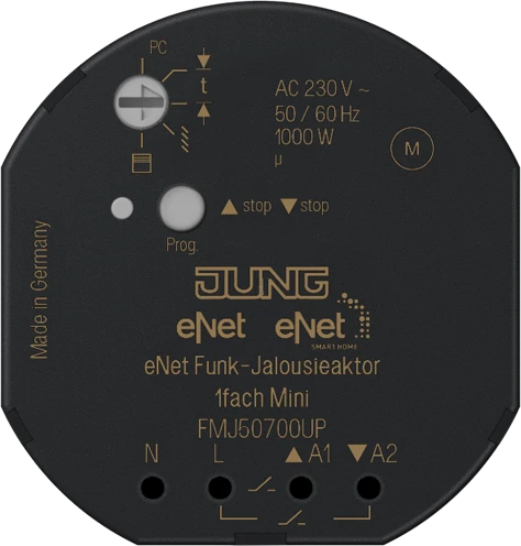 Jung eNet Funk-Jalousieaktor Mini 1-fach, Schaltaktor