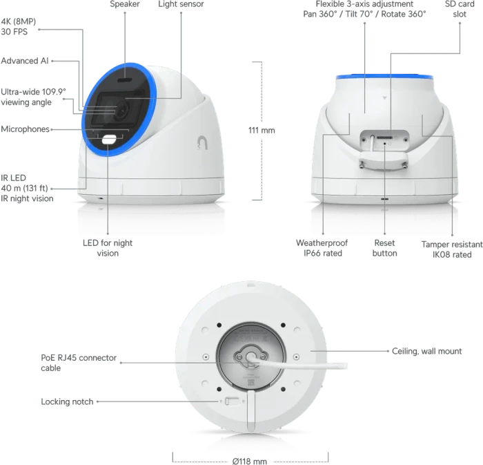 Ubiquiti AI Turret weiß