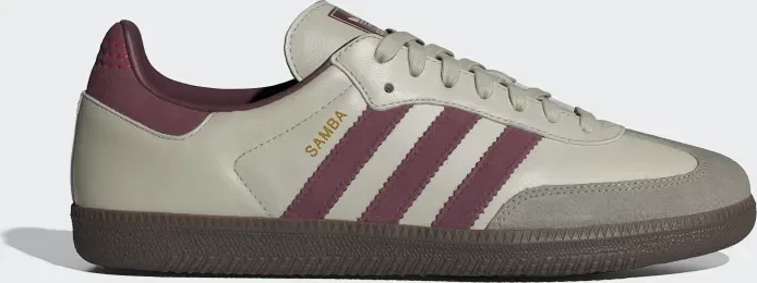 adidas Samba OG putty grey/maroon/gold metallic