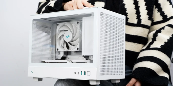 DeepCool CH160, weiß, Glasfenster, Mini-ITX