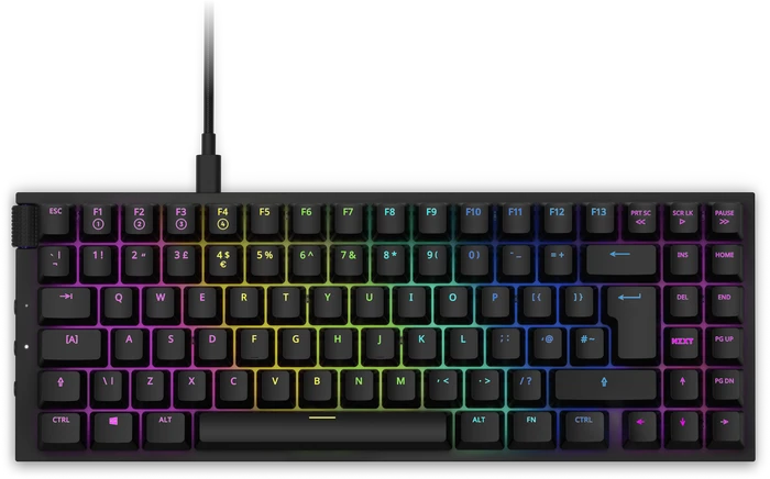 NZXT Function MiniTKL, matt, LEDs RGB, hot-swap, schwarz, Gateron RED, USB, UK