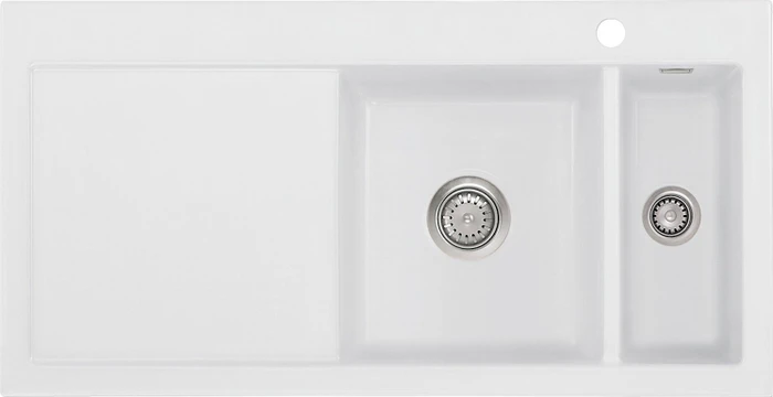 systemceram Mera 100 F Einbau Becken rechts satin