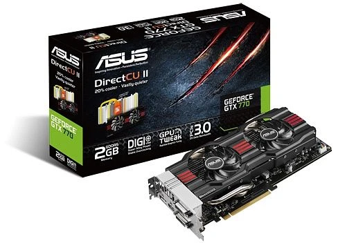 ASUS GeForce GTX 770 DirectCU II, GTX770-DC2-2GD5, 2GB GDDR5, 2x DVI, HDMI, DP