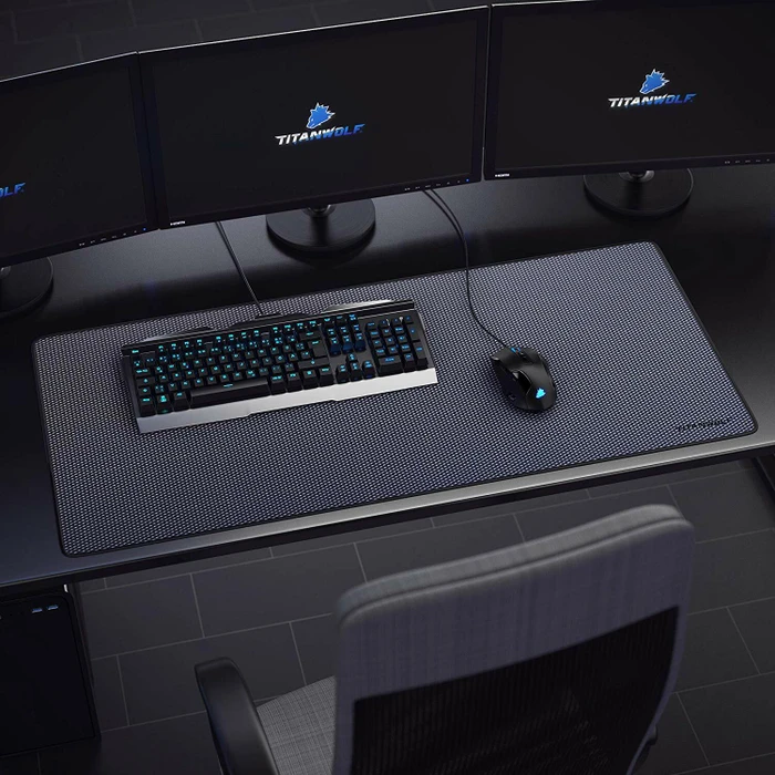 Titanwolf Diamond XXL Speed Gaming-Mauspad, schwarz/silber