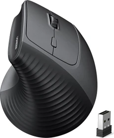 Ugreen M571 Ergonomic Vertical Wireless Mouse, schwarz, USB/Bluetooth (65042)