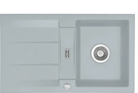 systemceram Genea 87 Einbau Becken reversibel mit Ablauffernbedienung titan